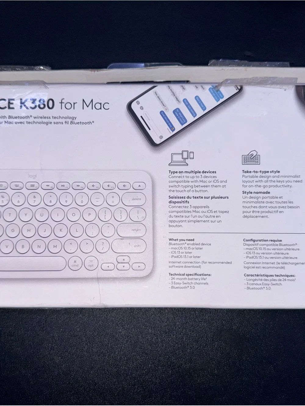 Logitech K380 Compact Wireless Keyboard - White